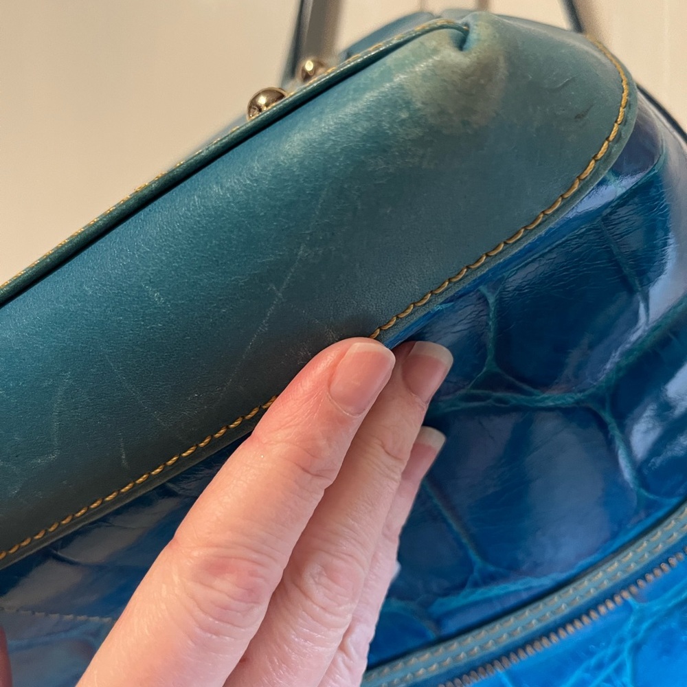 Dooney & Bourke Dillen Blue Aqua Satchel - Picture 7 of 13